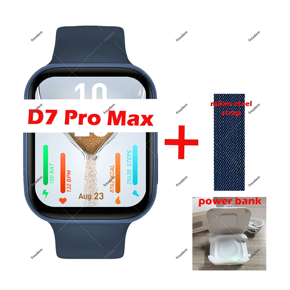 New IWO D7 Pro Max Smartwatch Series 7 GPS Bluetooth Call IP68 Waterproof Long Life Battery FitnessTracker 1.77inch Smart Watch 