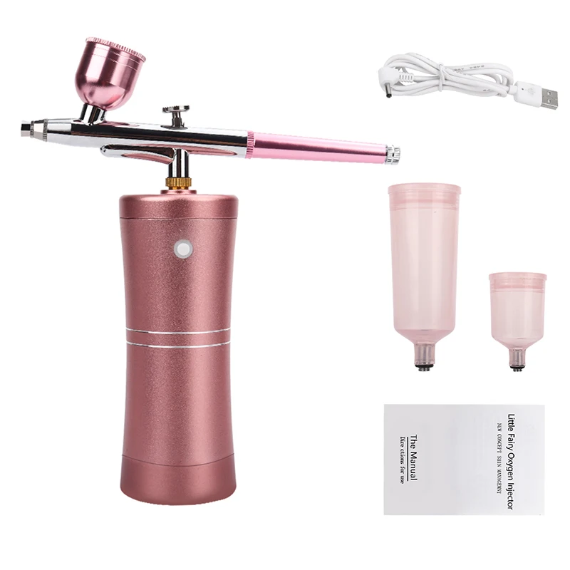Mini Air Compressor Kit Air-Brush Paint Spray Gun Airbrush For Nail Art Tattoo Craft Cake Face Nano Fog Mist Sprayer 6