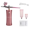 Mini Air Compressor Kit Air-Brush Paint Spray Gun Airbrush For Nail Art Tattoo Craft Cake Face Nano Fog Mist Sprayer 6