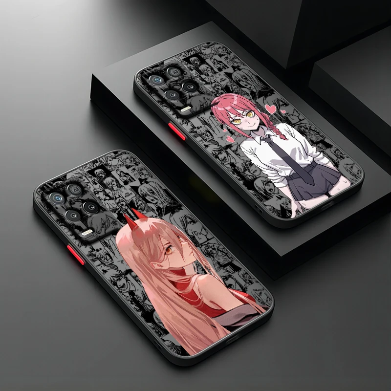 

Anime Chainsaw Man Beauty For Realme Q3T Q3S Q5 GT Neo 3T 2 Narzo 50i 50A 20A 10A X50 X3 Pro Frosted Translucent Phone Case