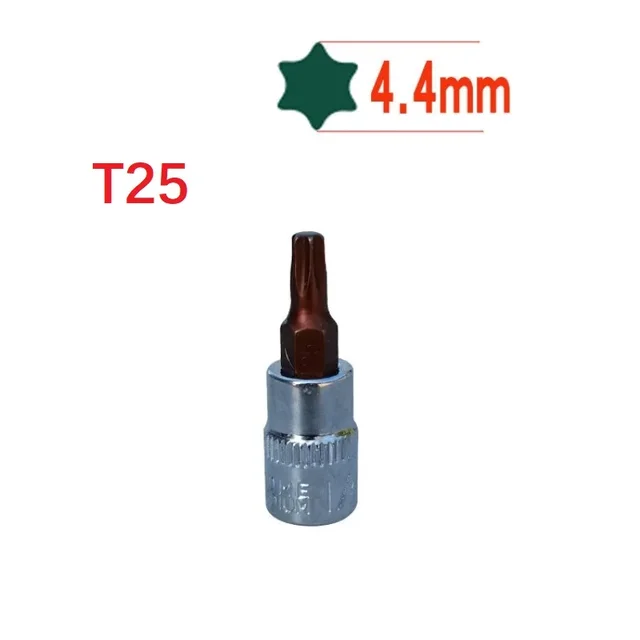 1PC 38mm Hex Torx Screwdriver Bit T8 T10 T15 T20 T25 T27 T30 T40 Chrome Vanadium Steel Drive Socket Hand Tools 1/4Inch 5
