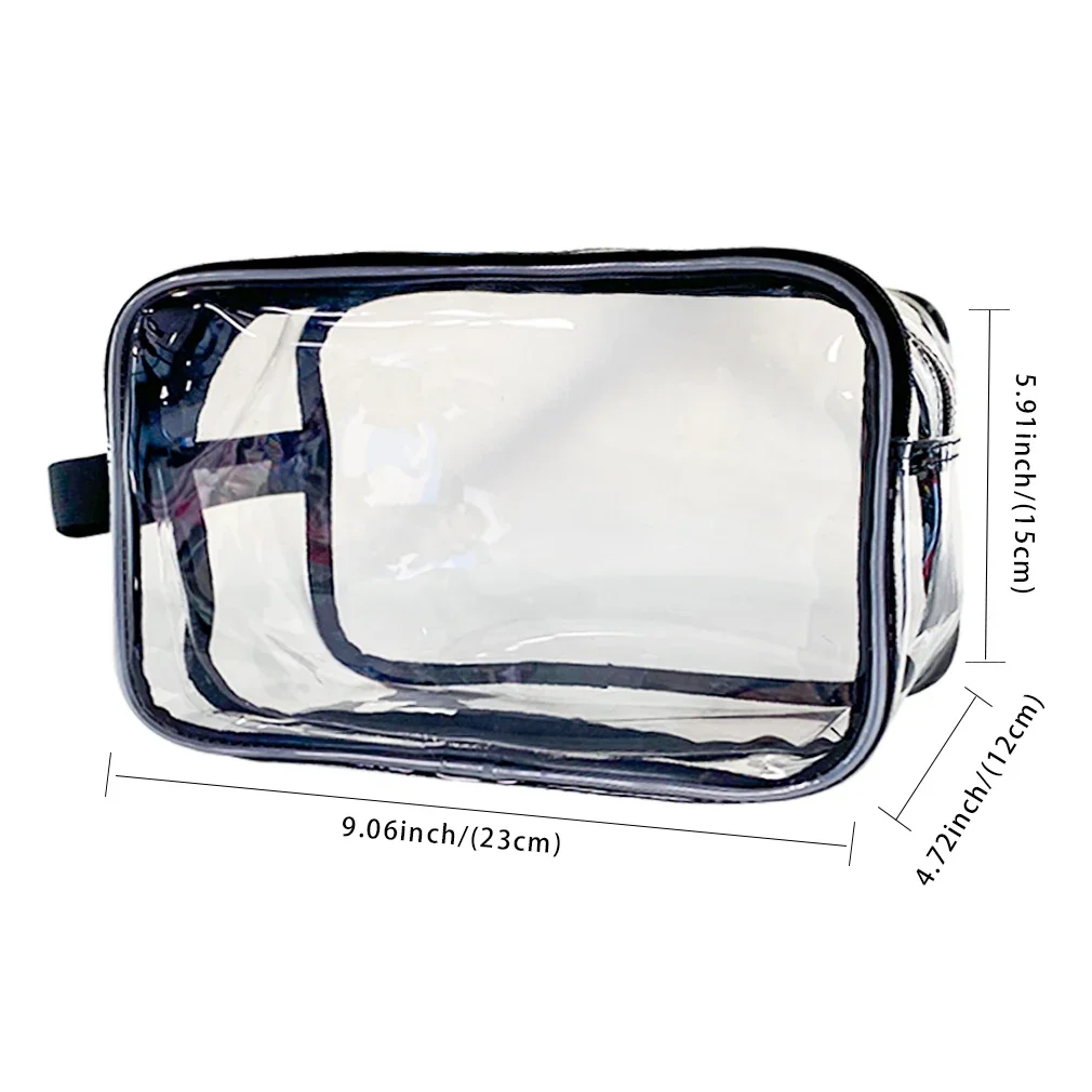 Clear Makeup Pouch Portable Travel Cosmetic Bag Women Transparent Waterproof Makeup Storage Pouch Large Capacity Makeup Bags
