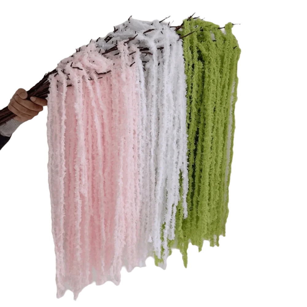 Schönes Geschenk, mehrfarbig, Amaranthus, künstliche Hängepflanze, Garn, Ornament, hängende lange Quaste, Blume, Foto-Requisiten, Zubehör