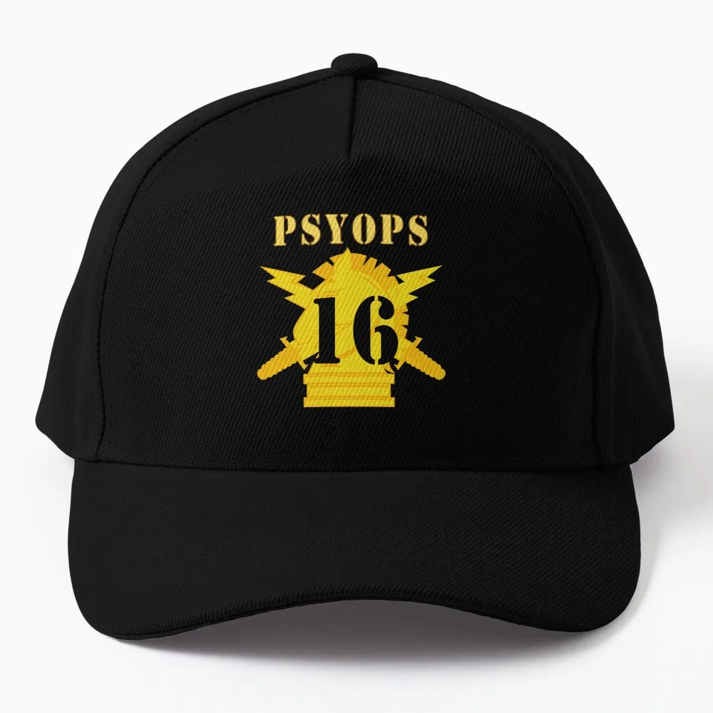 

Army - PSYOPS w Branch Insignia - 16th Battalion Numeral Baseball Cap Hats black Christmas Hat Golf Hat Man Hat For Men Women'S