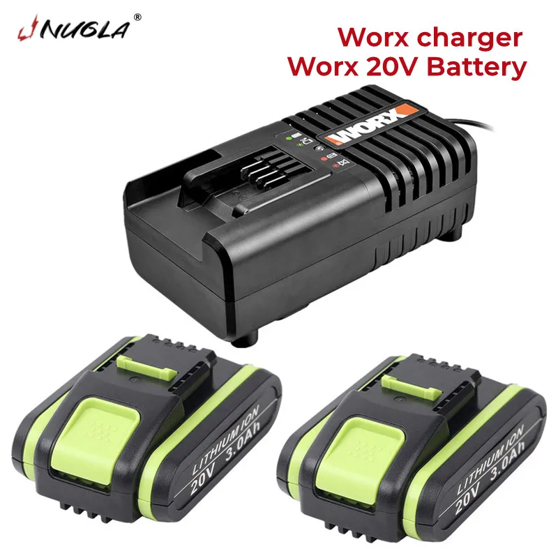 

20V 3.0Ah Replacement Battery for Worx Battery WA3551 WA3551.1 WA3553 WA35531 WA3572 WA3641 Compatible with Worx 20V Power Tools