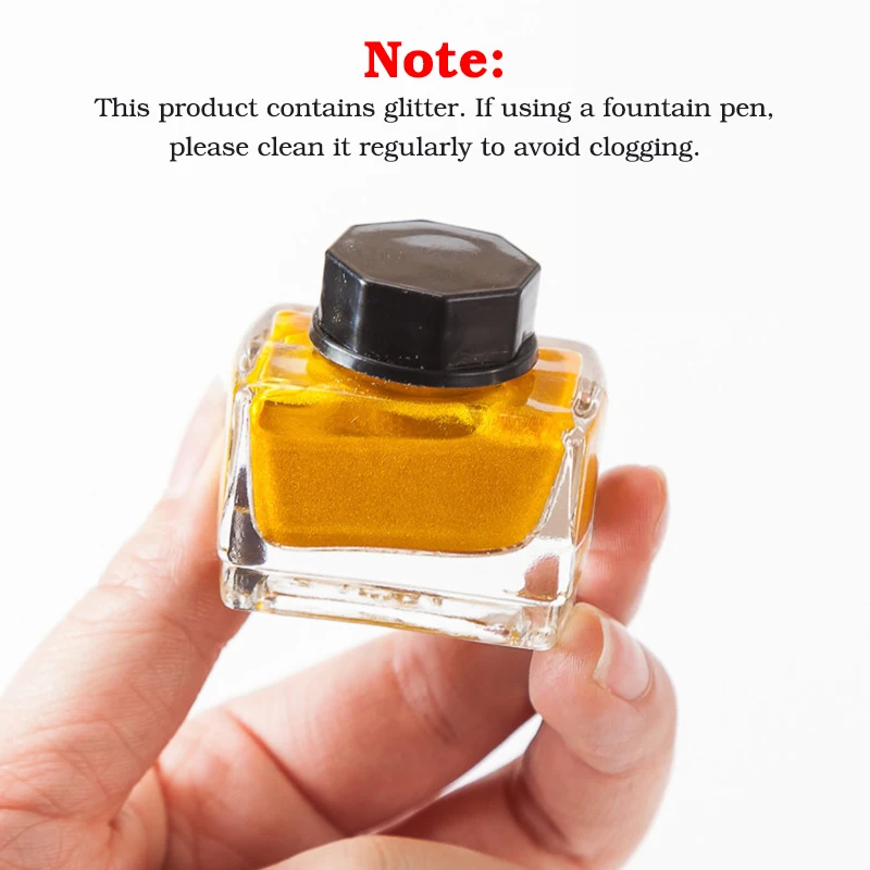 17가지 색상 쉬머 캘리그래피 잉크, 15ml 비탄소 글리터 만년필 잉크, 쓰기, 그림 그리고 예술용 멀티컬러 딥펜 잉크 세트