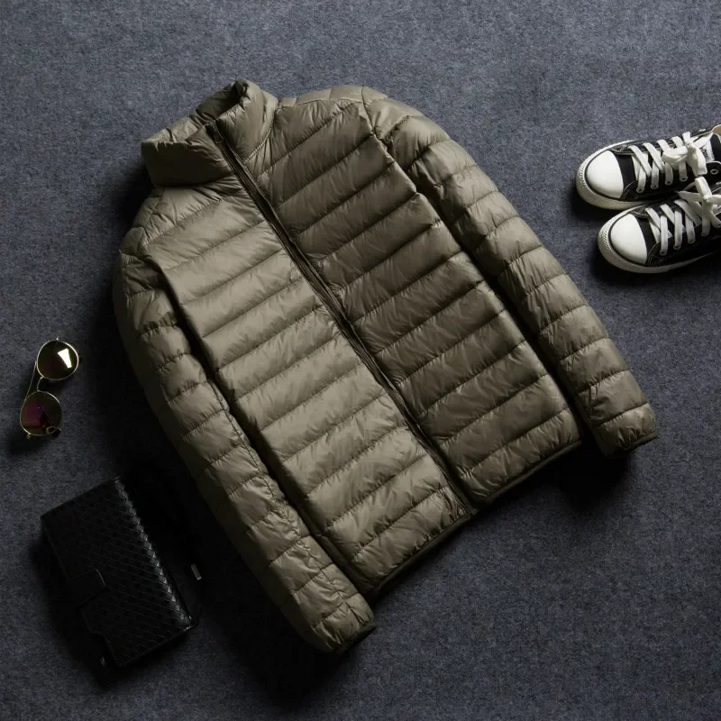 7 Colors Men's Lightweight Water-Resistant Packable Puffer Jacket Spring Autumn Men's Stand Collar Casual Down Jacket down jacket mens jacket
