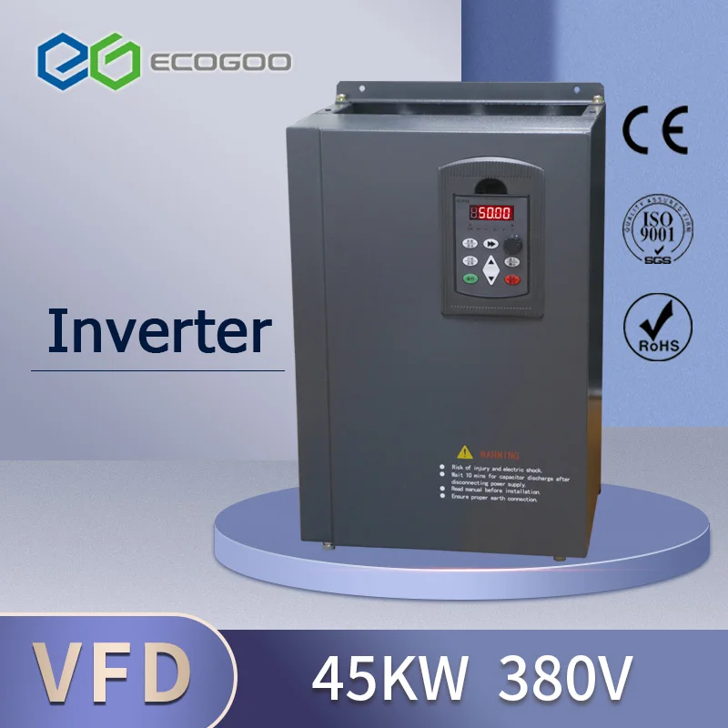 

55KW/45KW 380V VFD Frequency Inverter 3 Phase Input 3Phase Triphase Output Motor Speed Control Frequency Drive Converter 50/60Hz