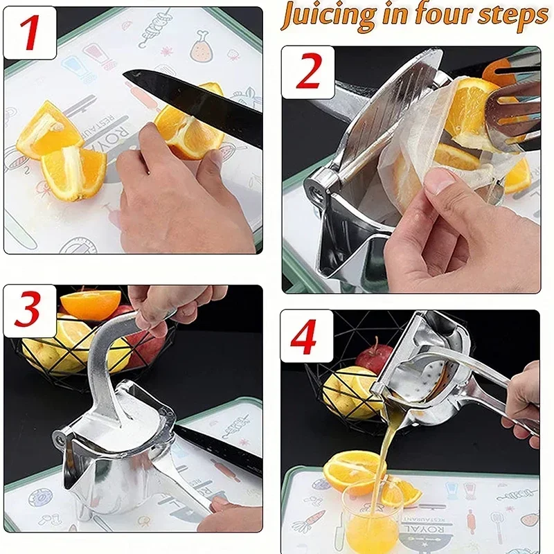 Manual Juice Squeezer Aluminum Alloy Hand Pressure Fruit Juicer Pomegranate Orange Lemon Squeezer Kitchen Accessories