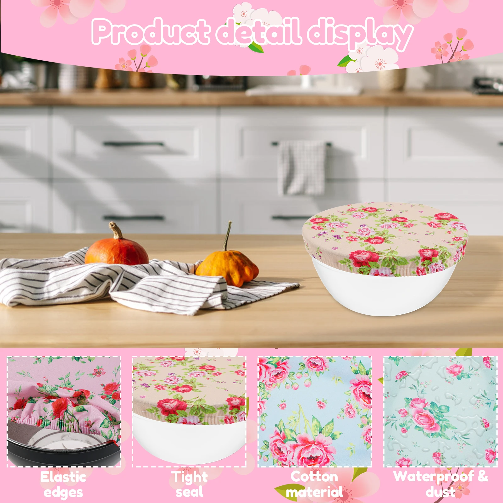 Cloth Bowl Cover Stretch Lid Reusable 10Pcs food cover fresh keeping cover preservation cover bowl cover