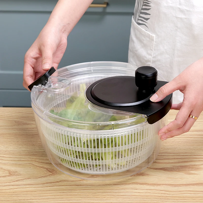 Multi-functional manual vegetable dehydrator salad spin dryer food dryer fruit and vegetable dehydrator kitchen tool