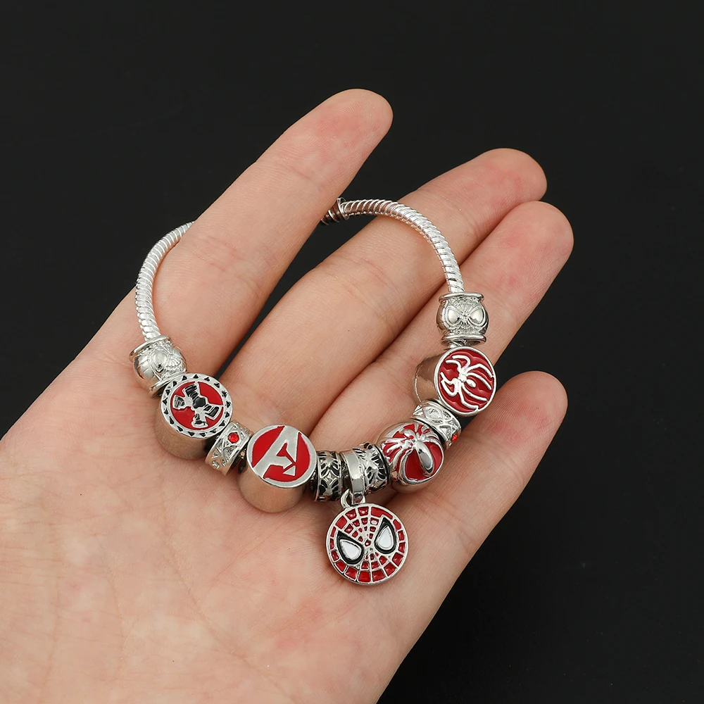 Marvel Stainless Steel Spiderman Charm Bangle Bracelet, 3  Bangle  bracelets with charms, Bangle bracelets, Charm bangle