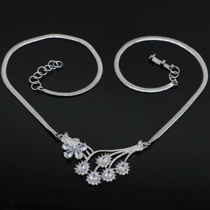 

16g 925 SOLID STERLING SILVER NECKLACE CHAIN White Sapphire Green Peridot Golden Citrine Red Rubies White CZ Daily Wear