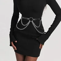  Women Sexy Leather Harness Belt Waist Chain Harness Fashion Waistband Accessory Leisure Punk Gothic Clothing Jewelry Belt - Image 2