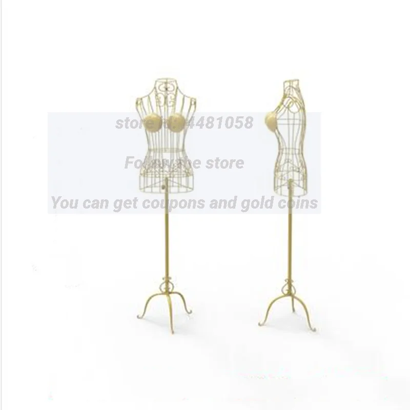 1PC Female Half Length Gold Mannequin for Wedding Dress, Tripod Base  Display Rack, Window Platform Cloth, D124 - AliExpress 15
