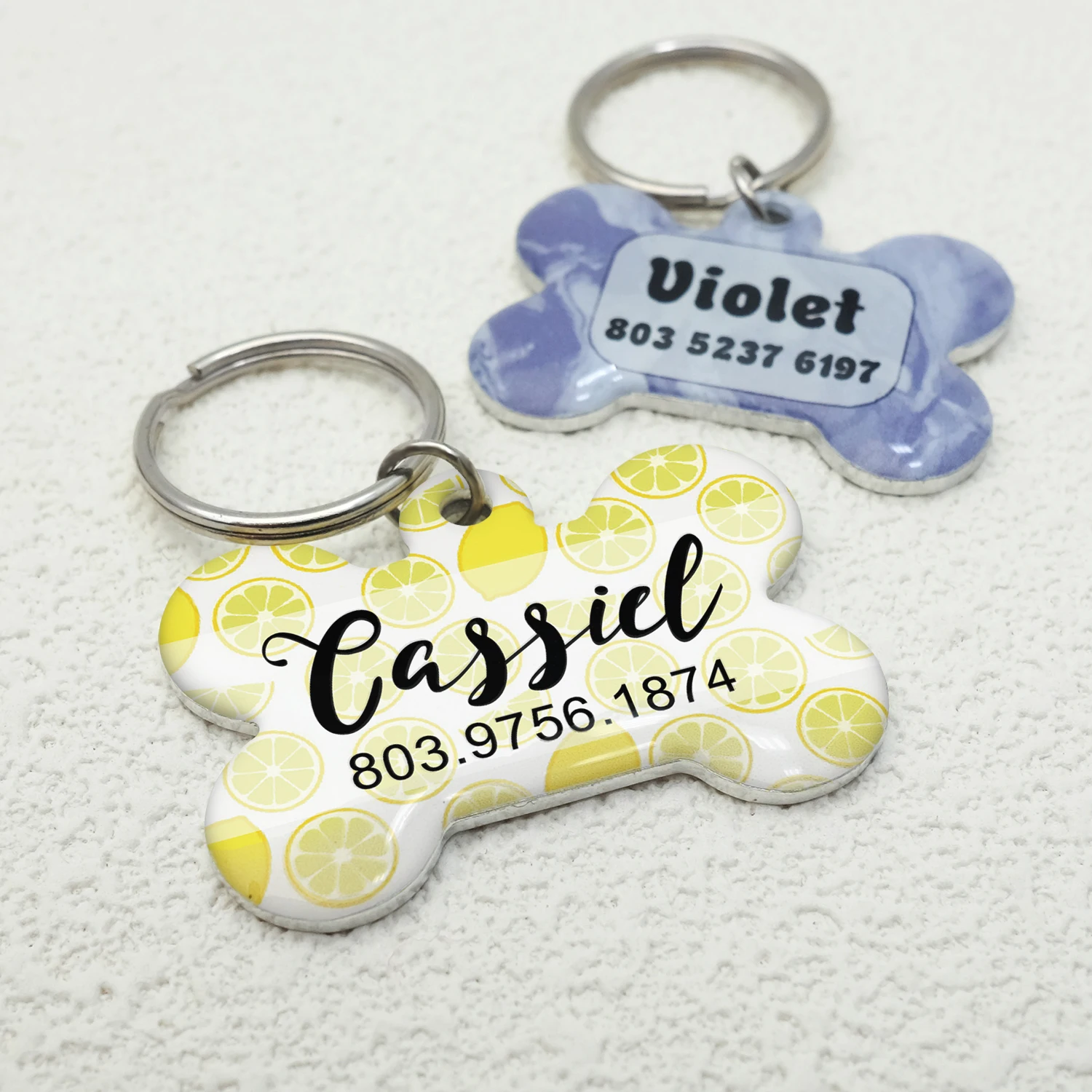 

Personalized Dog Collar Pet Dog ID Tag Engraved Name Pet Dogs Anti-lost Gift Puppy Dog Tag Pendant Keyring Bone Pet Accessories