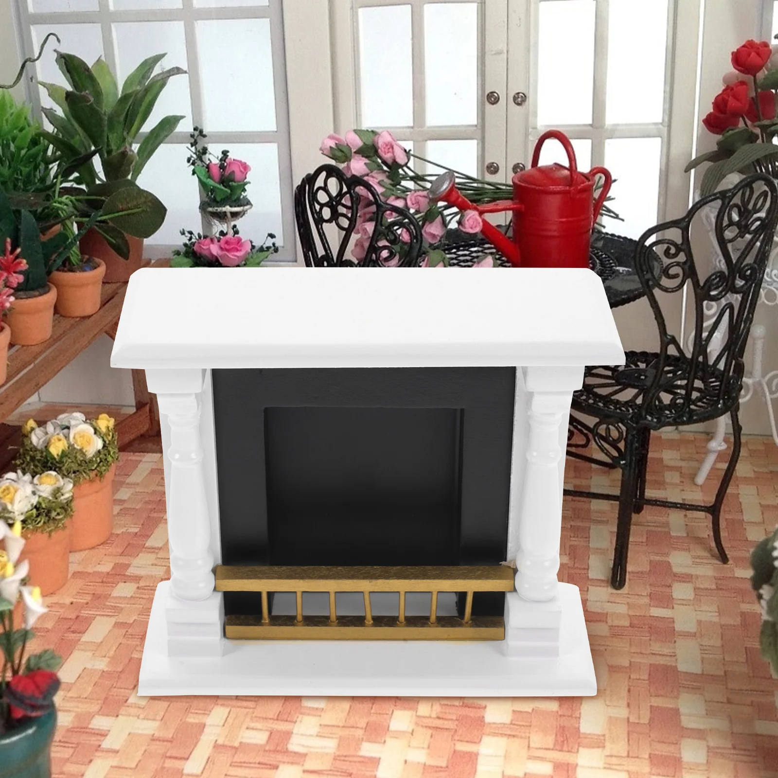 

Baby Dollhouse Fireplace Decor 1:12 Miniature Furniture Wood Model Accessories 6 Scale