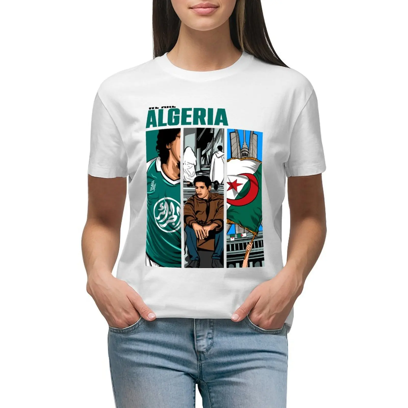 we are algeria T-shirt cute tops summer top western t shirts for Women