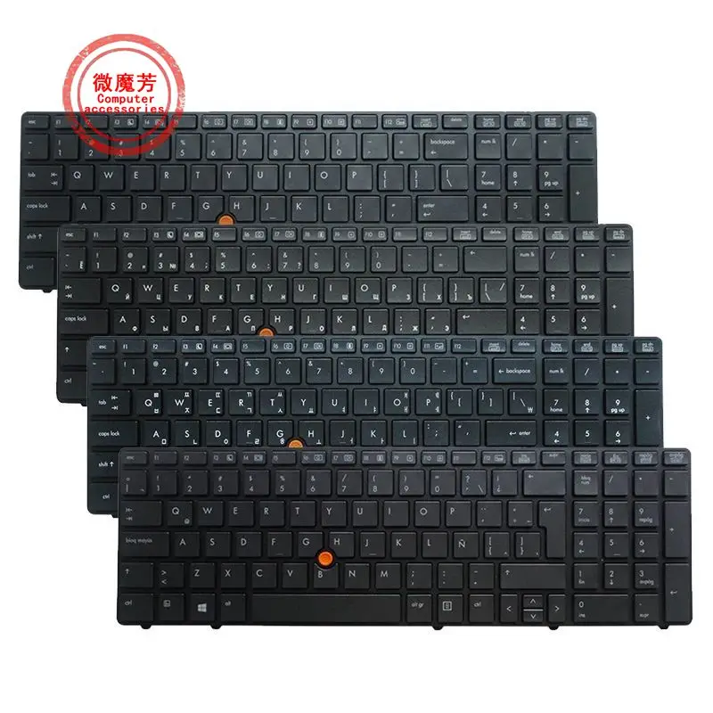 

US/RU/LA/KR English Laptop Keyboard For HP Probook 8560W 8570W