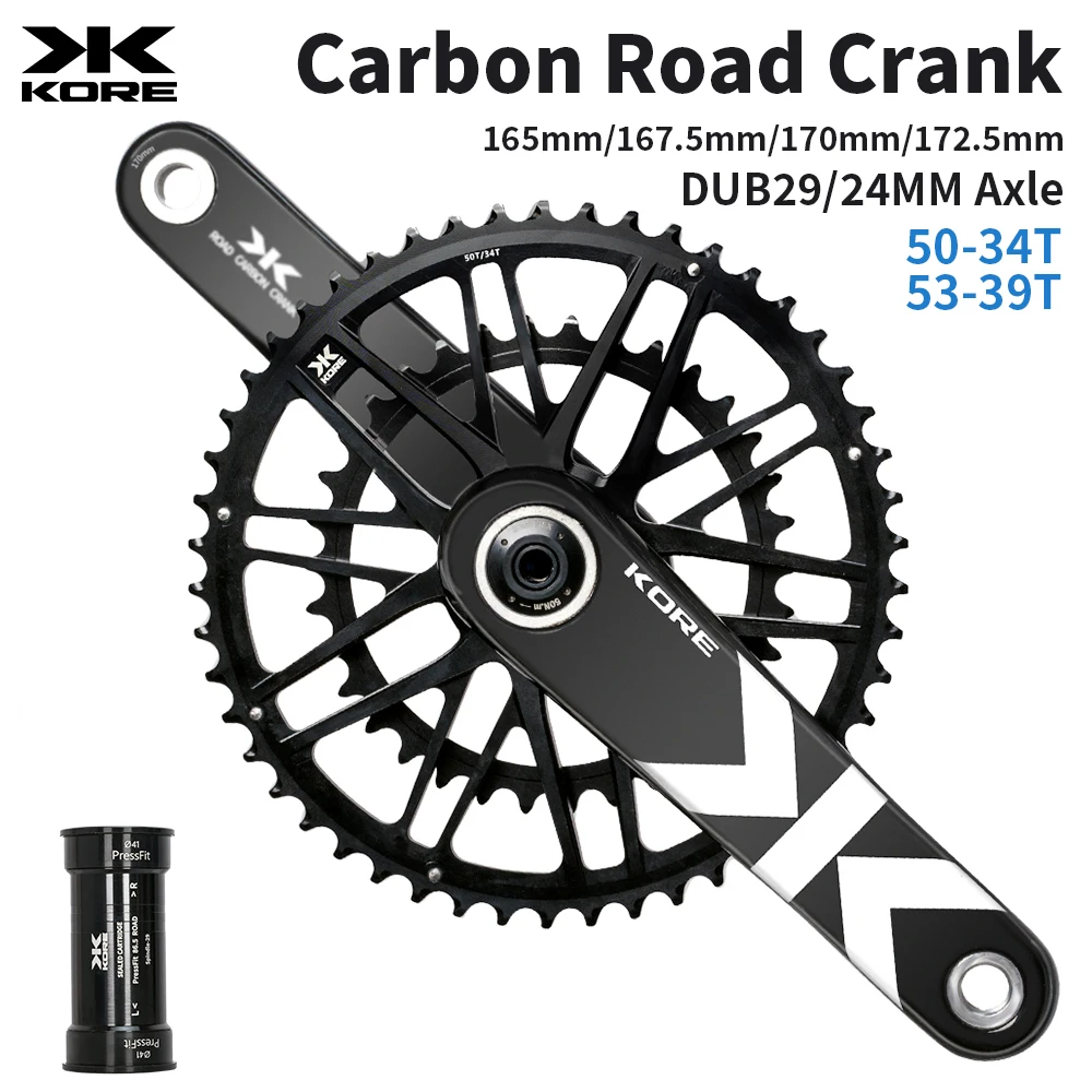 KORE 29980 Carbon Fiber Road Crankset 170mm DUB Lightweight