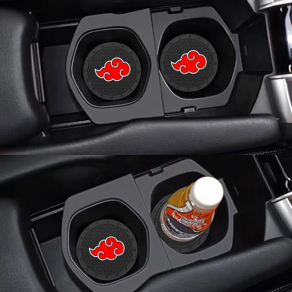 2PCS LOT 6 6CM Car Anti Slip Mat Coaster Car Water Cup Slot Decorate Accessories Case