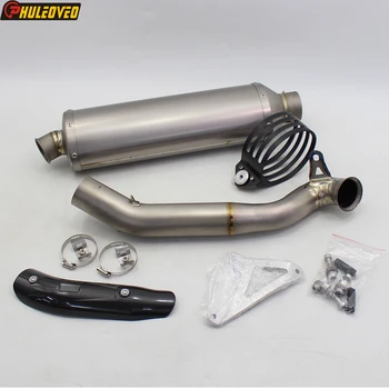 For Husqvarna NORDEN 901 2022 2023 Titanium Alloy Motorcycle Exhaust System with Muffler Can Escape Link Pipe Carbon ShieldCover