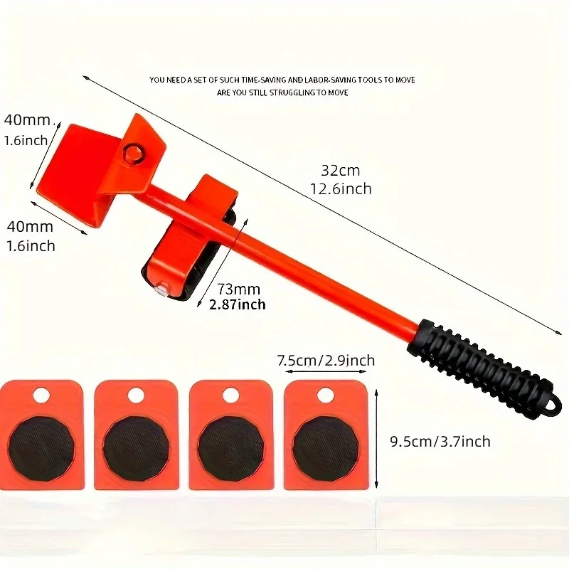 Furniture Lifting and Handling Tool, 360° Swivel Cushion, Easily Move Sofas, Durable Plastic and Carbon Steel, Moving Tool 3