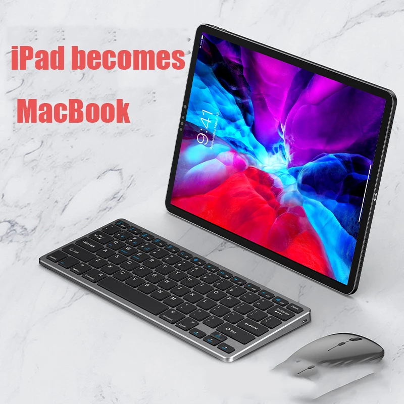 Wireless Keyboard Mouse Wireless Bluetooth Keyboard Mouse Set Wireless Rechargeable Combo Silent Mice IPAD IOS Android PC Laptop Computer Windows