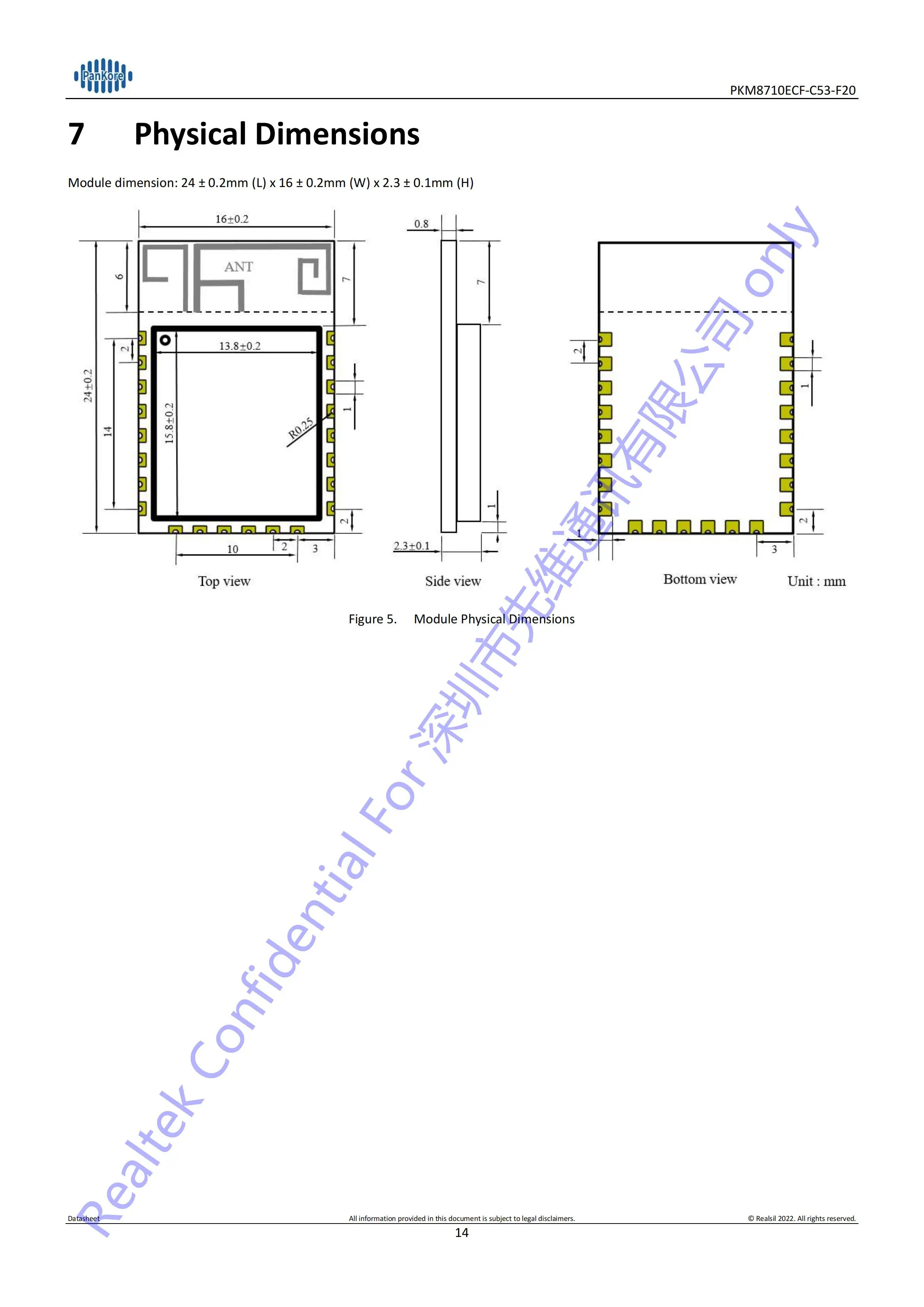 RTL8710ECF/PKE8710ECF-C53-F20 IoT-Entwicklungsplatine WiFi6 & BLE5.2, drahtloses Modul mit extrem geringem Stromverbrauch – Detail 9