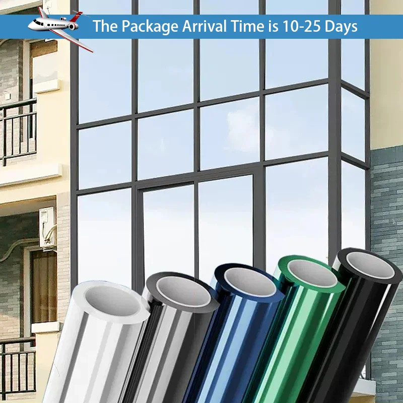 

Anti Look Window Privacy Film Adhesive Vinyl Mirror Foil One Way Car Glass Screen Stickers Rolls Anti UV House Protection Tools