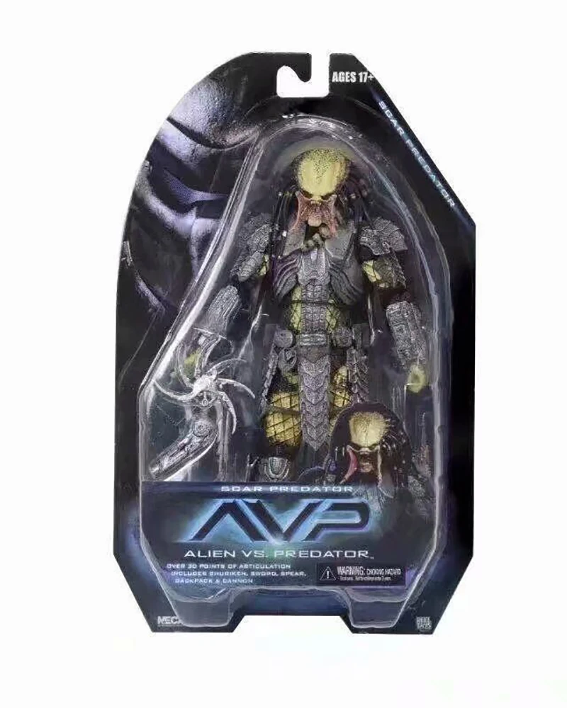 NECA Masked Scar Predator Celti AVP Scar Alien vs Predators PVC