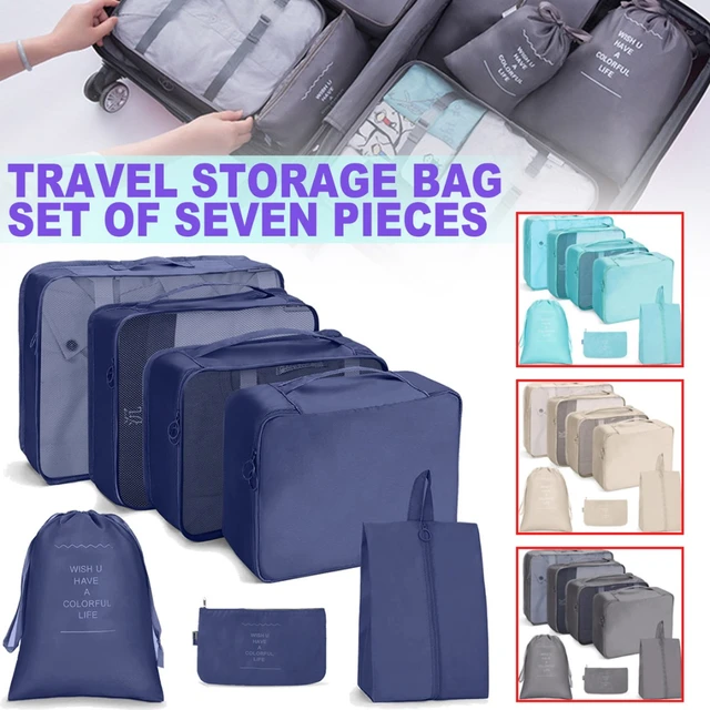 7pcs Travel Storage Bags Portable Folding Wash Clothes Storages Bag  Practical Luggage Underwear Shoes Storage Organizer - AliExpress