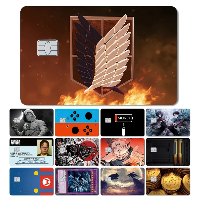 

2024 Супер Марио Самурай аниме матовая ПВХ водонепроницаемая обложка пленка наклейка кожа чехол для кредитной дебетовой карты