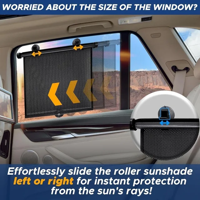 Suction Cup Telescopic Side Block Sunshade Type Perforated Block Sunshade Car Block Shutter Glass Sunshade60%Shading 5