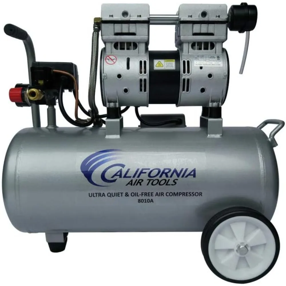 California Air Tools 8010A Aluminum Tank Air Compressor | Ultra Quiet, Oil-Free, 1.0 hp,