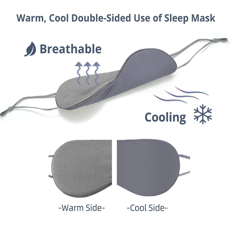 Sleep Eye Mask Shading Relief Eye Fatigue Double-sided Available Breathable Blindfold Eye Patch Eyeshade Protable Unisex