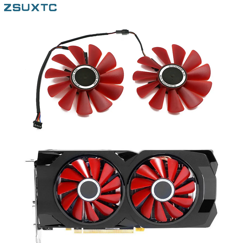 Gpu Fan para Xfx Rx570 rs Rx580 rs Placas Gráficas de Vídeo Refrigeração Como Ventilador de Substituição 85 mm 4pin Fdc10u12s9-c Rx480