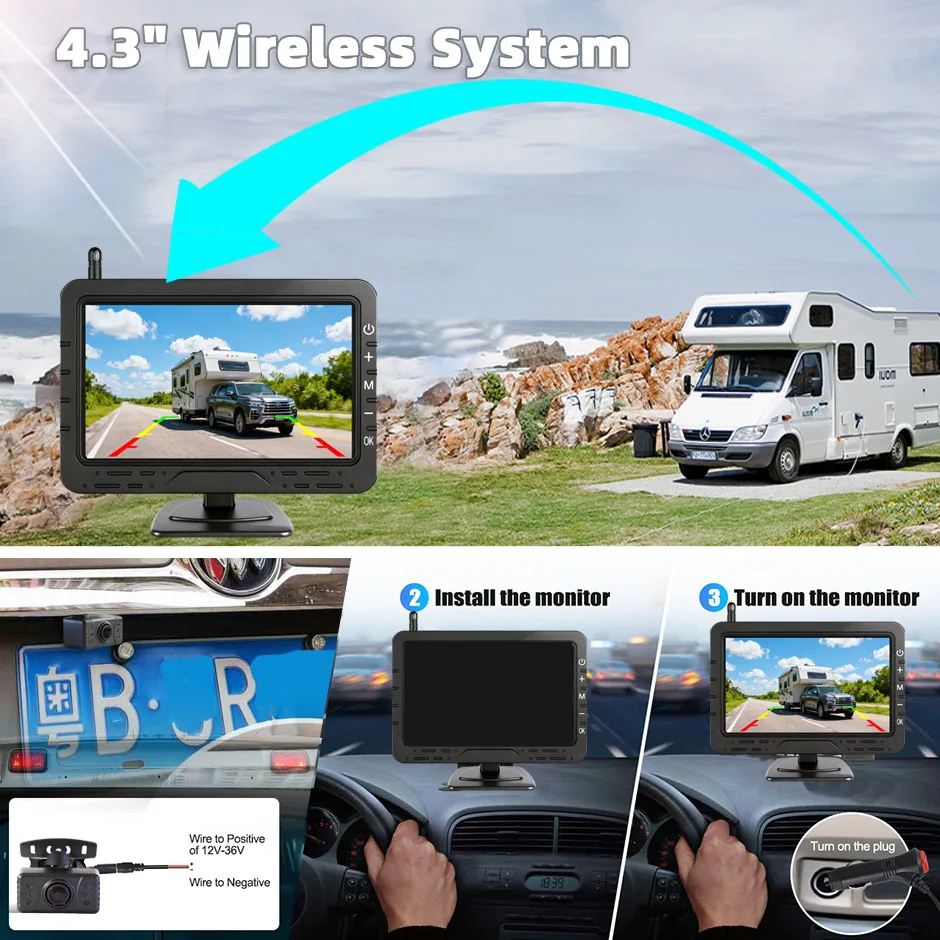 Backup camera installed on vehicle