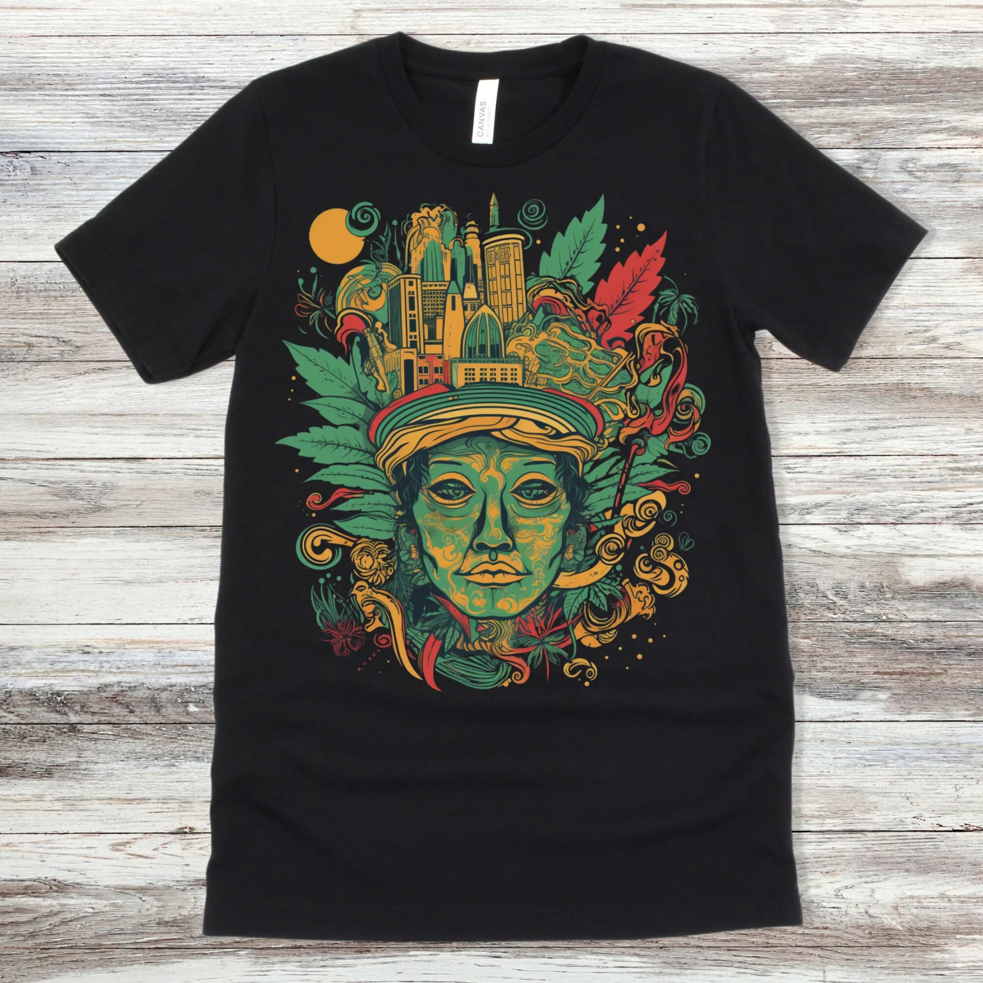 Maglietta Street Art Mayan Spirit Antica Saggezza Con Maniche Lunghe O Corte In Stile Moderno