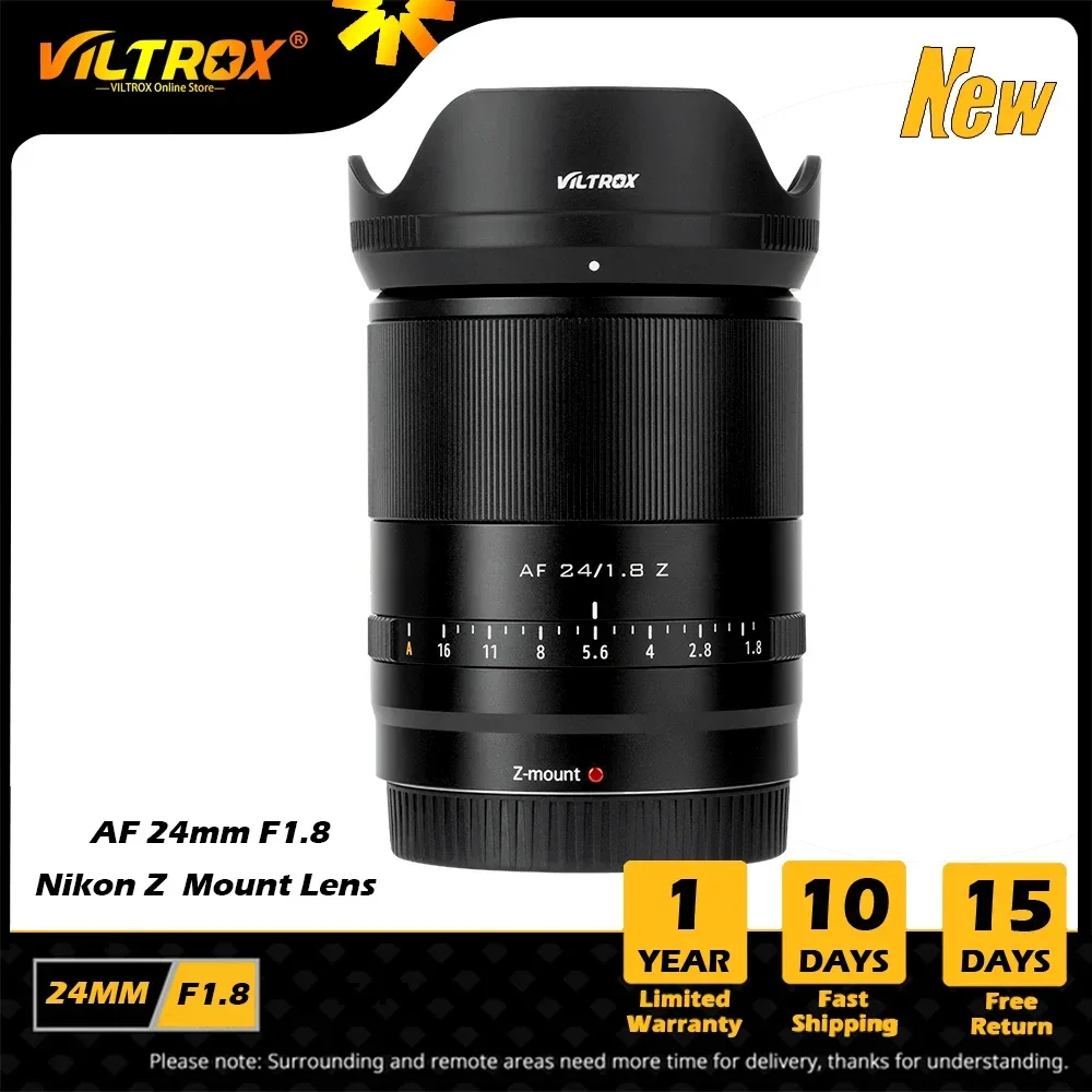 

Viltrox 24mm F1.8 Z Nikon Cameras lens Auto Focus Full Frame Lens Wide Angle Prime AF Lens for Nikon Z Mount Z5 Z6 Z7 ZFC Z30 Z9
