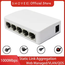 High - Speed 5 - Port Gigabit Network Switch with Plug & Play Functionality (1000Mbps - UK Plug)