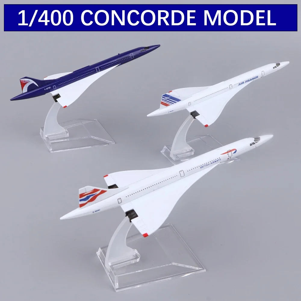 

Airplane Model Metal,Concorde Air France, Airplanes 1:400 Scale Model Made of Alloy Die-Casting Process, for Kids Toy Collection