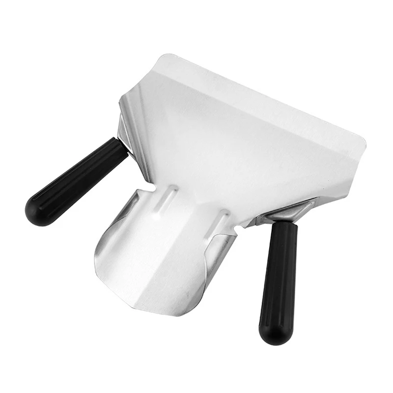 

Лопатка с чипом для еды, кухонный инструмент из нержавеющей стали для картофеля фри, лопатка для картофеля фри, инструмент для упаковки гамбургеров с одной/двумя ручками