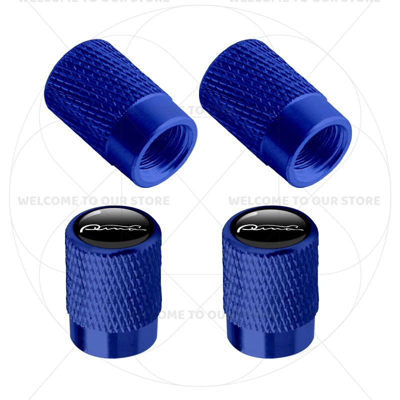 Premium Aluminum Car Tire Valve Caps - Set of 4 Stylish Air Dust Covers Accessories
