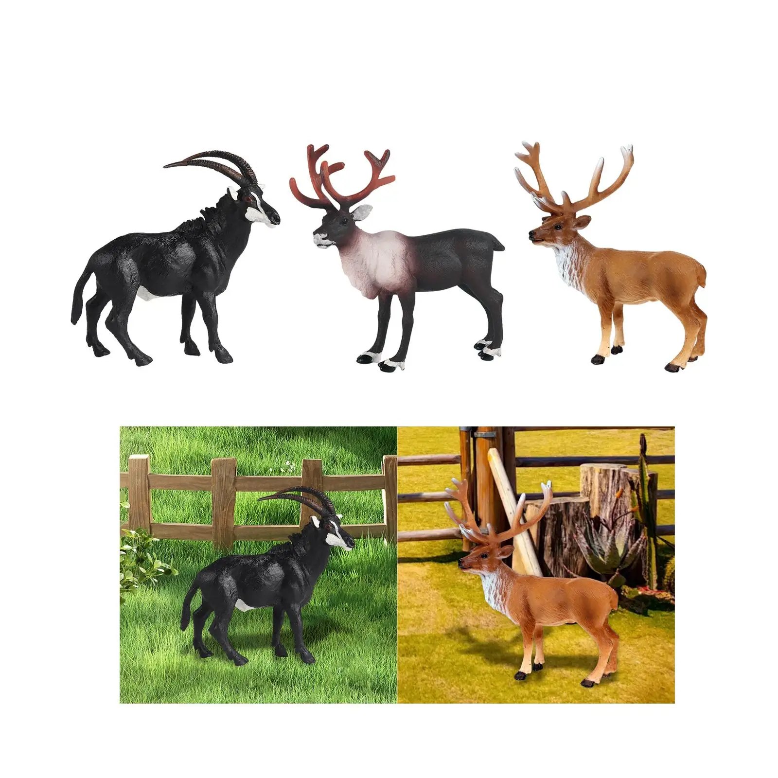 Wildlife Animal Figurine for Boys Girls 3-8 Years Old Animal Toy Figures