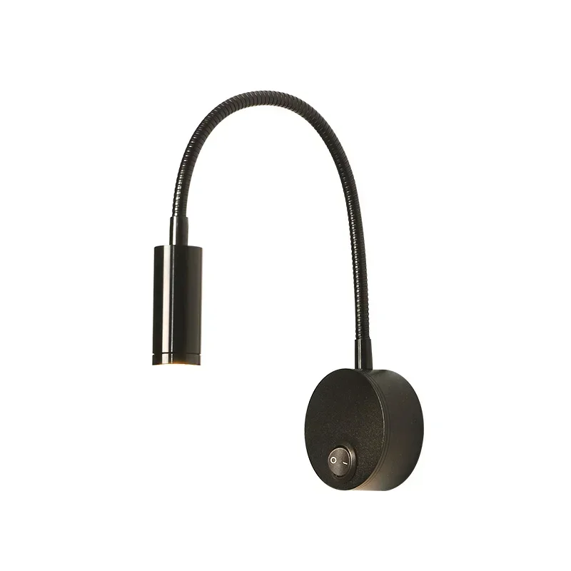 침대 옆 독서 램프, 가변 벤딩 3W LED 책 램프, 따뜻한 흰색 벽 야간 조명, 스팟 LED 코드, 90-260V 비품