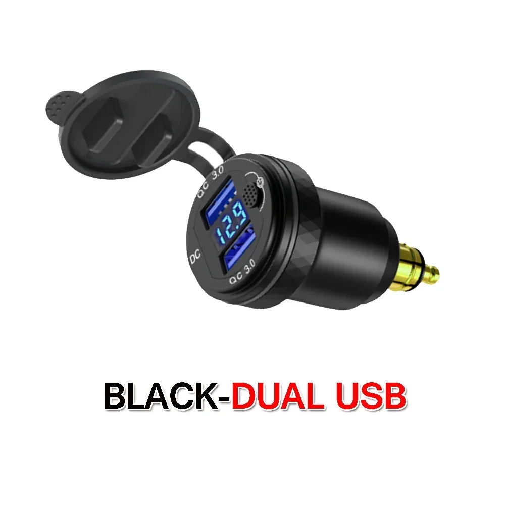 High-Speed Dual USB Charger with LED Display and Type-C PD