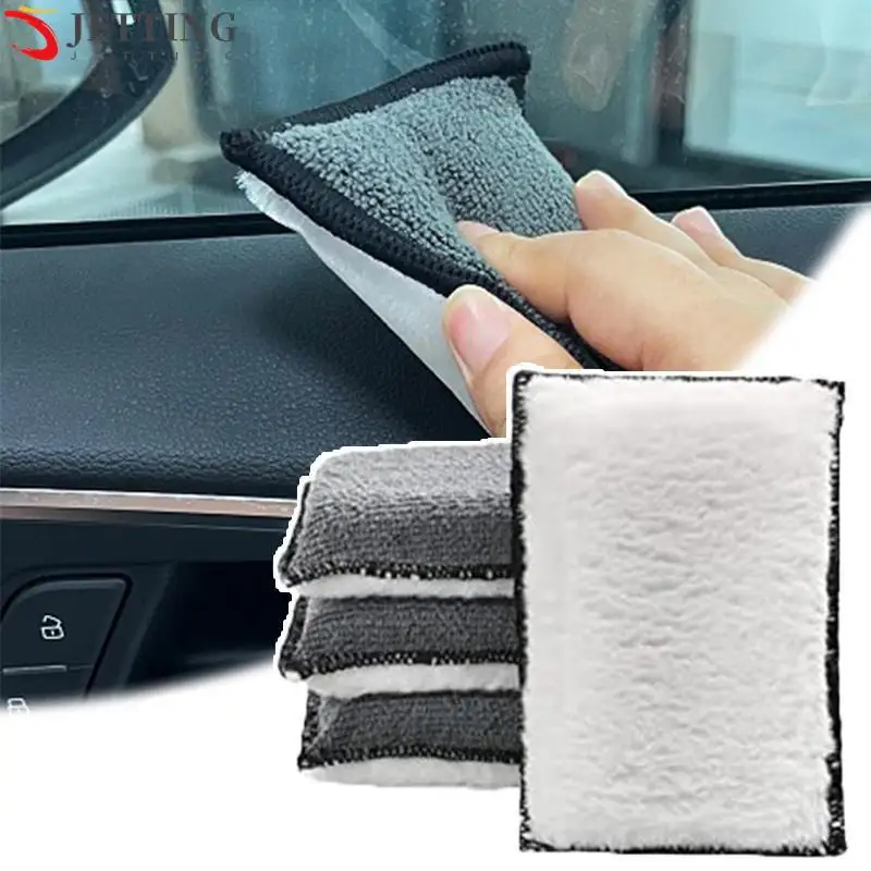 

1Pc Suede Sponge Car Wash Pad Soft Absorbent Detailing Bristle Cleaning No Scratch Microfiber Scrubbing Car Cleaning Sponge