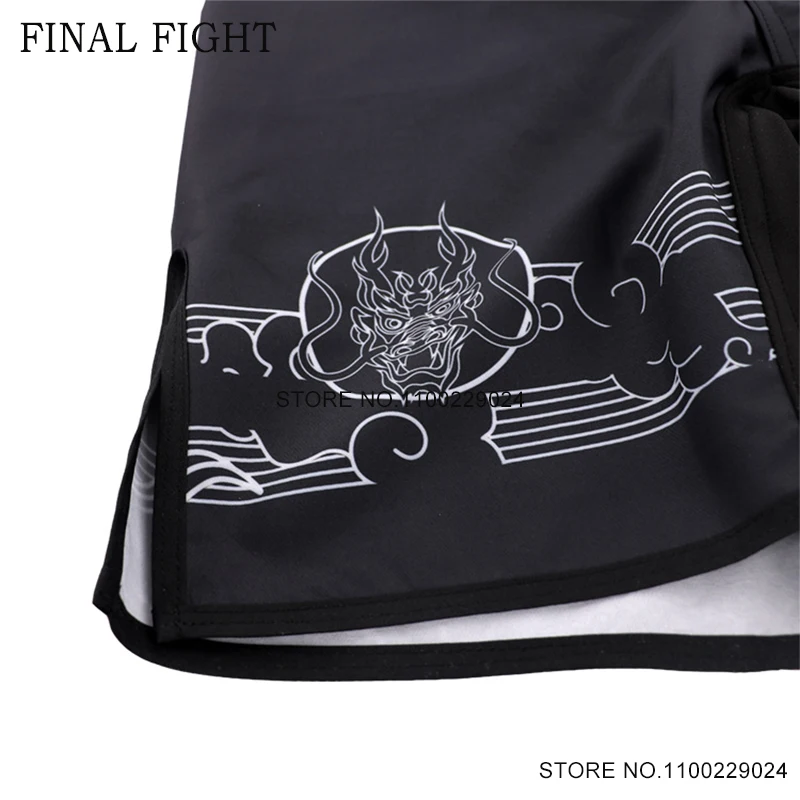 MMA Shorts Men Vszap New Muay Thai Boxing Training Trunks Black Quick Dry Gym Grappling Mixed Martial Arts BJJ Fight Wear