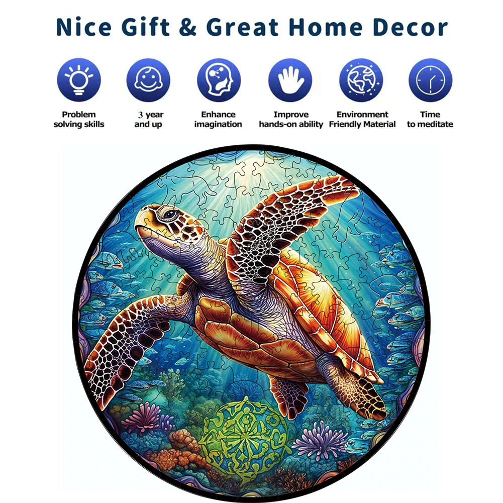 Wooden Jigsaw Puzzles Adults Wooden Animal Puzzle DIY Crafts For Kid Brain Trainer Jigsaw Puzzle Hell Difficulty Family Interactive Game